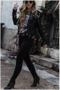 Black leather jackets
